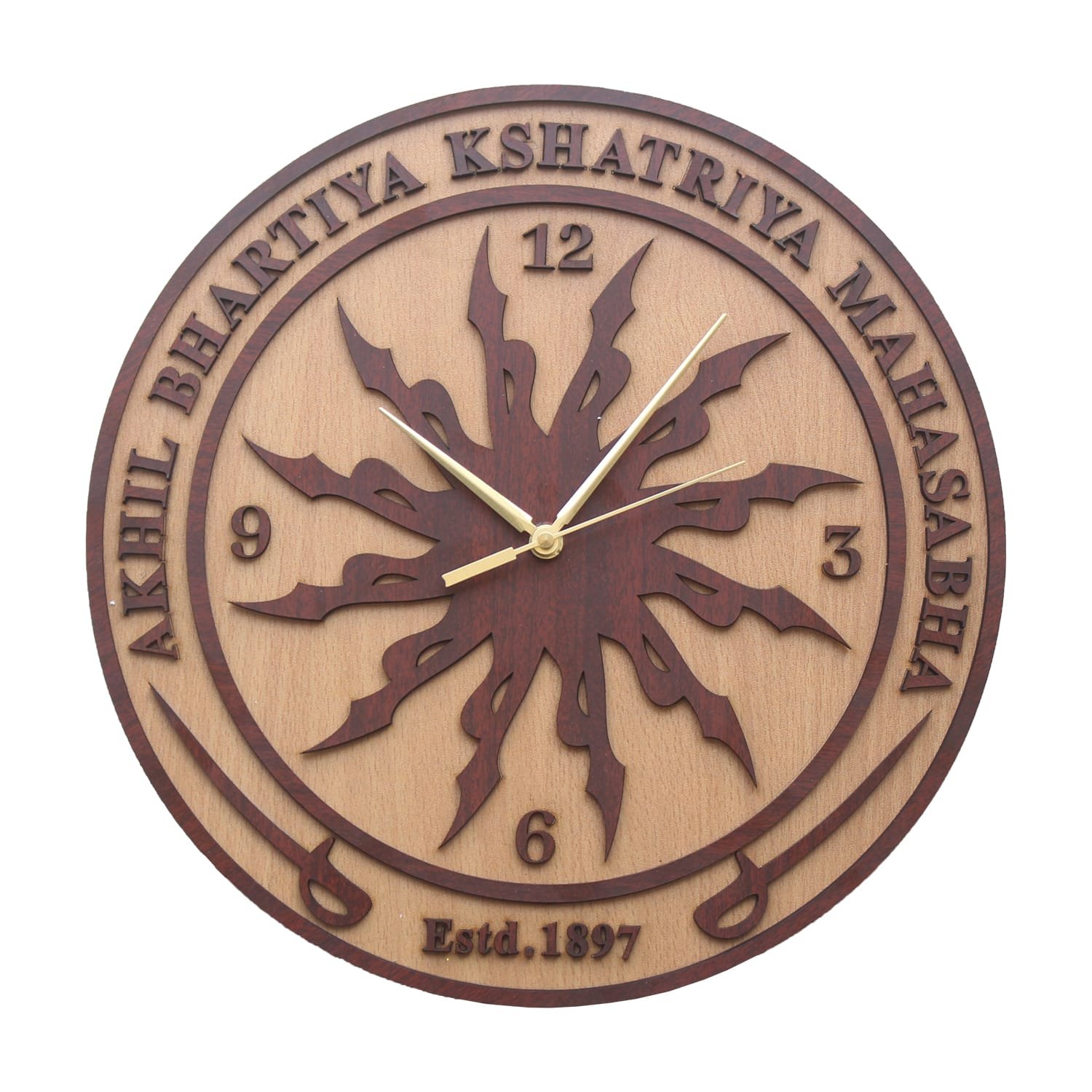 ABKM 1897 Wooden Wall Clock